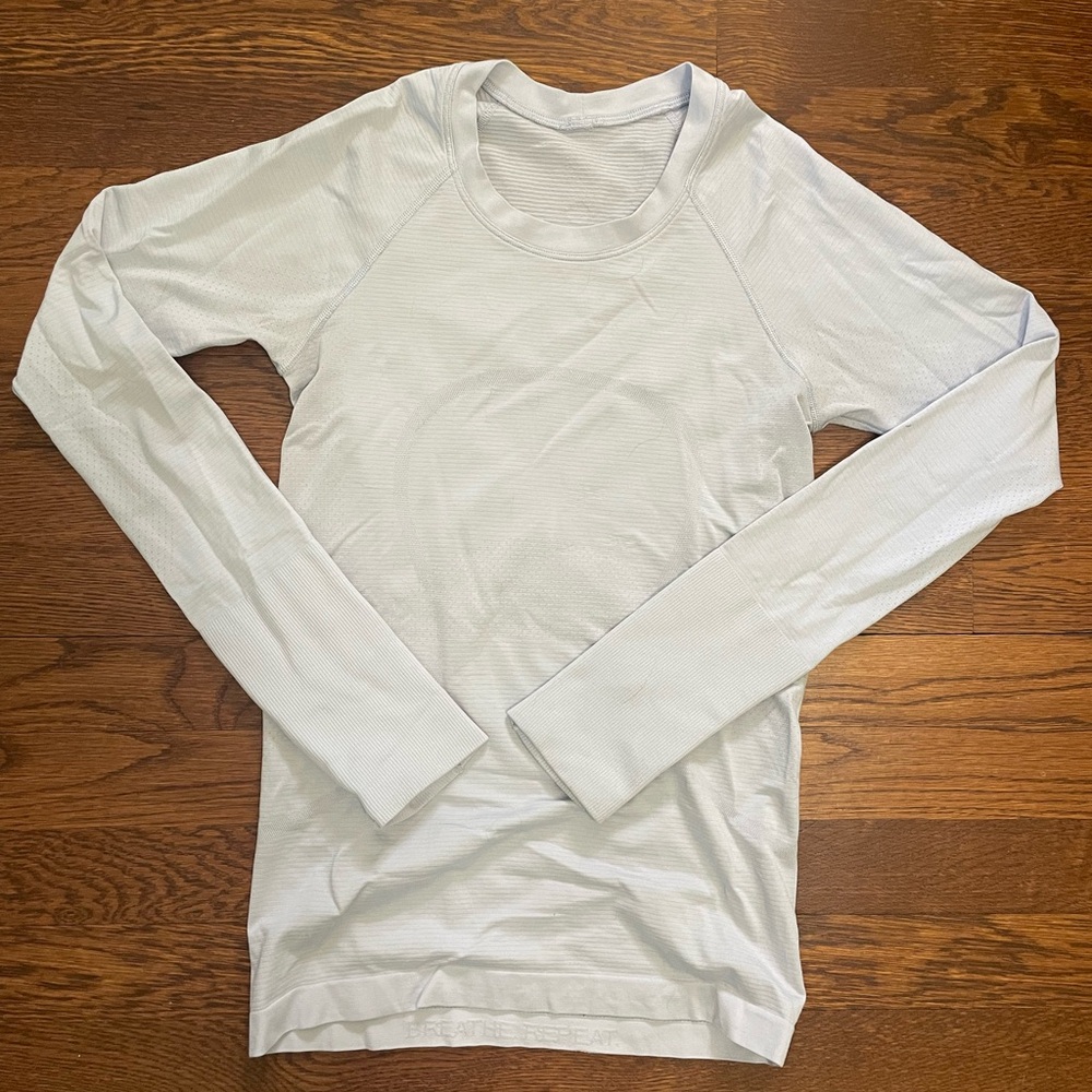 Light Blue Long Sleeve Lululemon Shirt